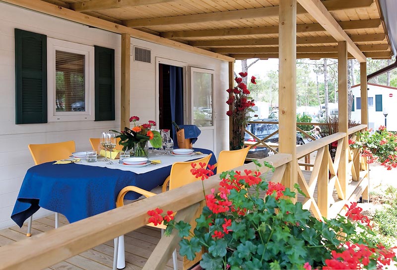 Veranda esterna di una Mobile Home