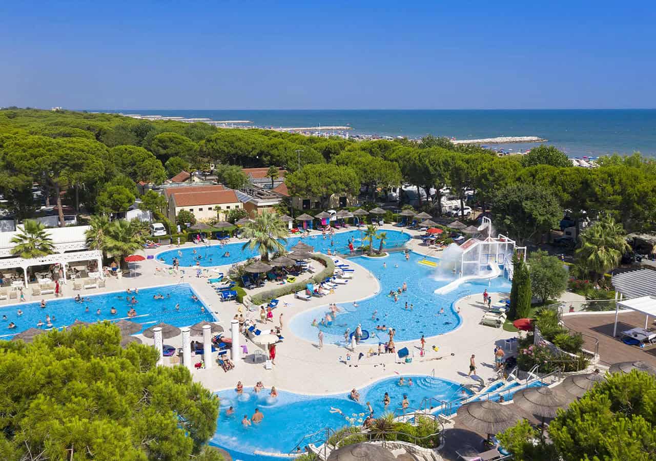 Panoramica aerea del parco acquatico